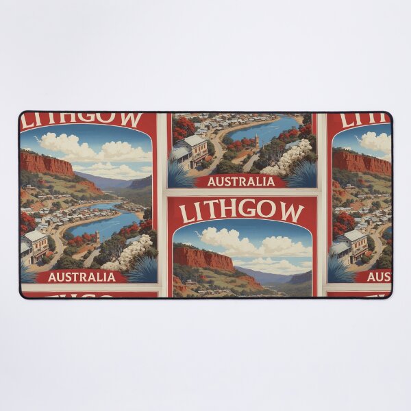 Item preview, Lithgow Australia Tourism Vintage Poster designed and sold by TravelersGems.