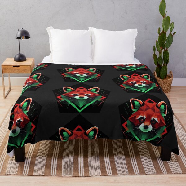 Item preview, Geometric Neon Red Panda designed and sold by dom-sien-sh.