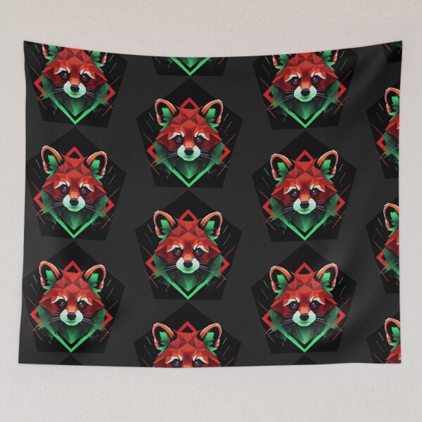 Item preview, Geometric Neon Red Panda designed and sold by dom-sien-sh.