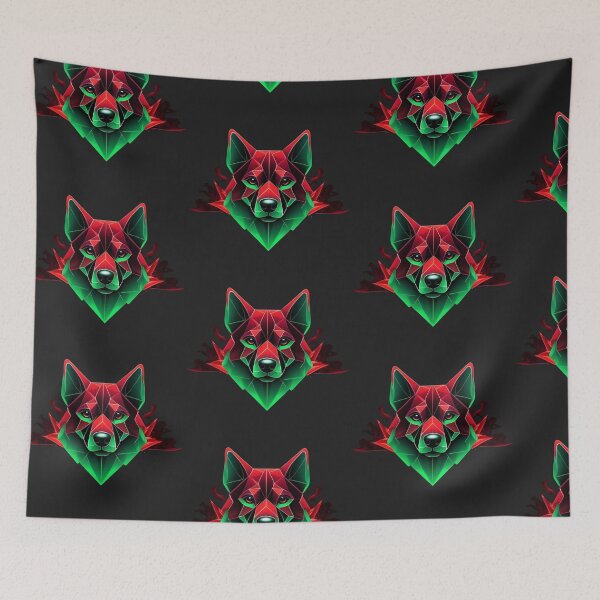 Item preview, Geometric Neon Wolf designed and sold by dom-sien-sh.