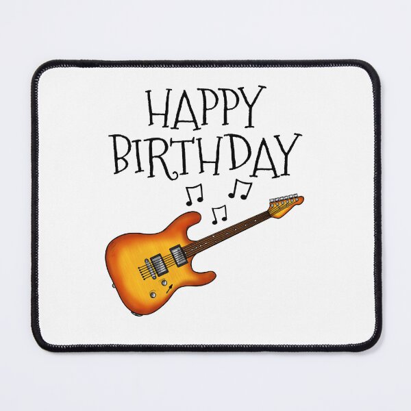 Item preview, Electric Guitar Happy Birthday Guitarist Musician (Amber) designed and sold by doodlerob.