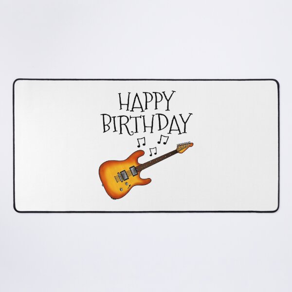 Item preview, Electric Guitar Happy Birthday Guitarist Musician (Amber) designed and sold by doodlerob.