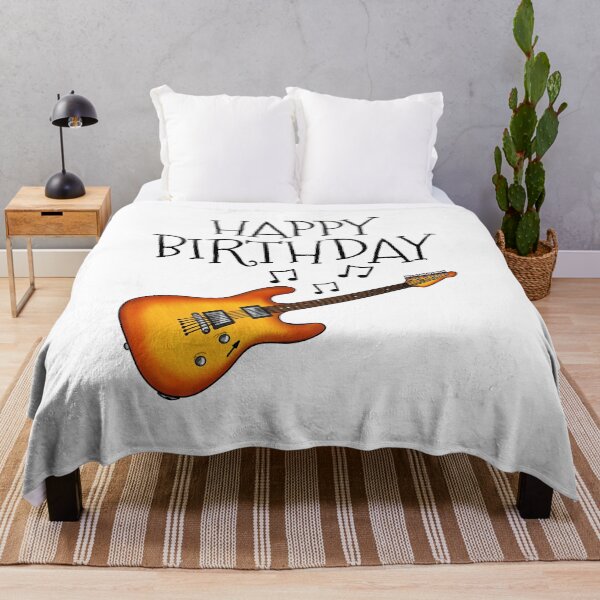 Item preview, Electric Guitar Happy Birthday Guitarist Musician (Amber) designed and sold by doodlerob.