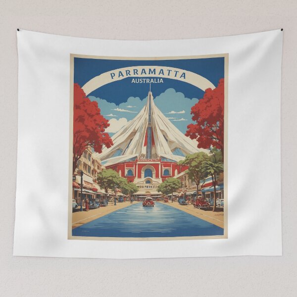 Item preview, Parramatta Australia Tourism Vintage Poster 2 designed and sold by TravelersGems.