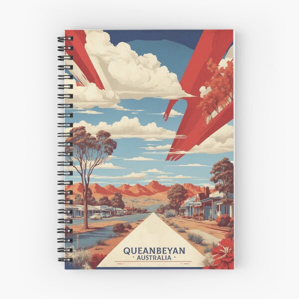 Item preview, Queanbeyan Australia Tourism Vintage Poster designed and sold by TravelersGems.