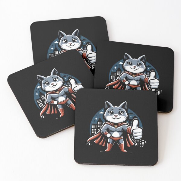 Item preview,  "Superhero Cat - Feline Defender Thumbs Up Illustration" designed and sold by ChromaticBlend.