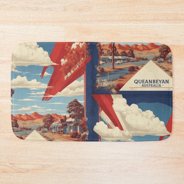 Item preview, Queanbeyan Australia Tourism Vintage Poster designed and sold by TravelersGems.