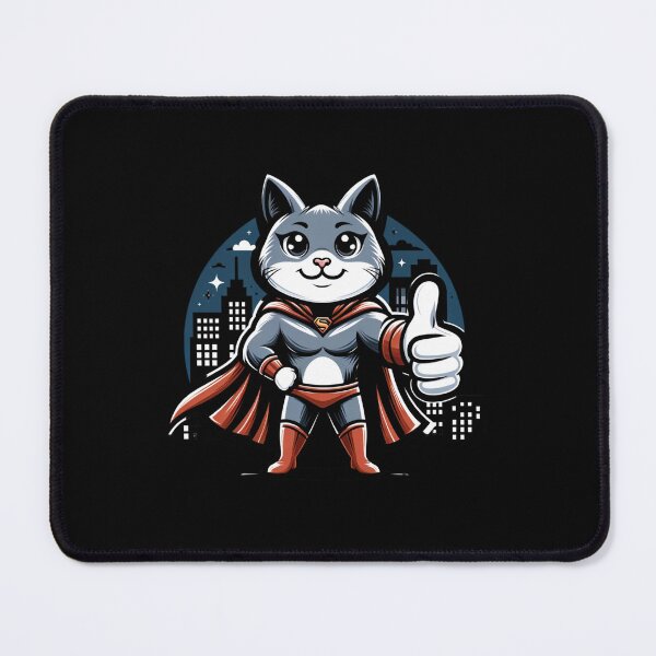 Item preview, "Superhero Cat - Feline Defender Thumbs Up Illustration" designed and sold by ChromaticBlend.