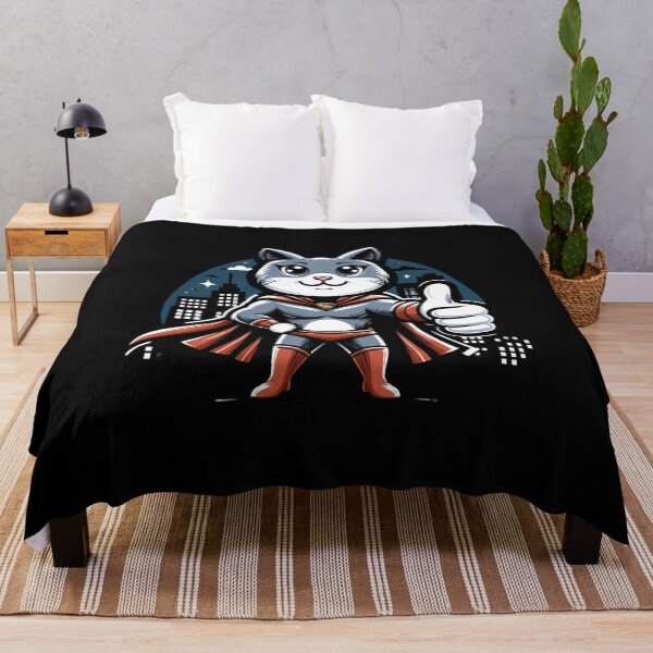 Item preview, "Superhero Cat - Feline Defender Thumbs Up Illustration" designed and sold by ChromaticBlend.