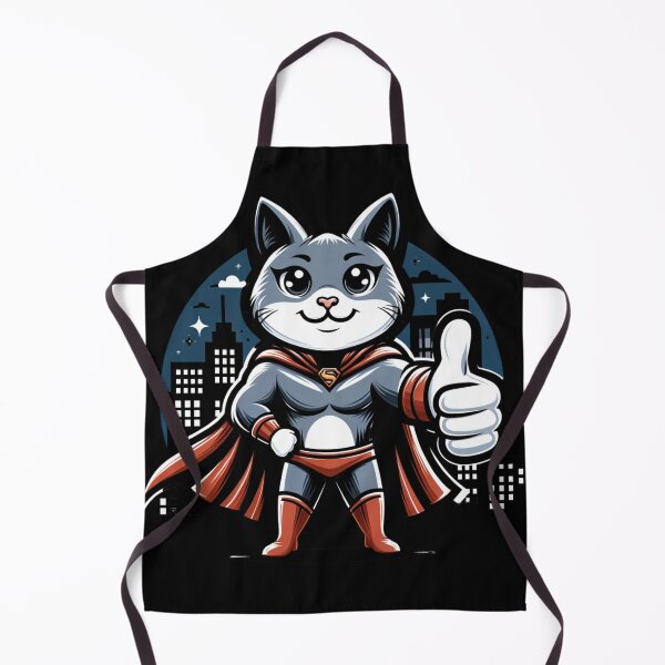 Item preview, "Superhero Cat - Feline Defender Thumbs Up Illustration" designed and sold by ChromaticBlend.