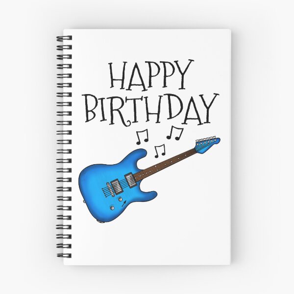 Item preview, Electric Guitar Happy Birthday Guitarist Musician (Blue) designed and sold by doodlerob.