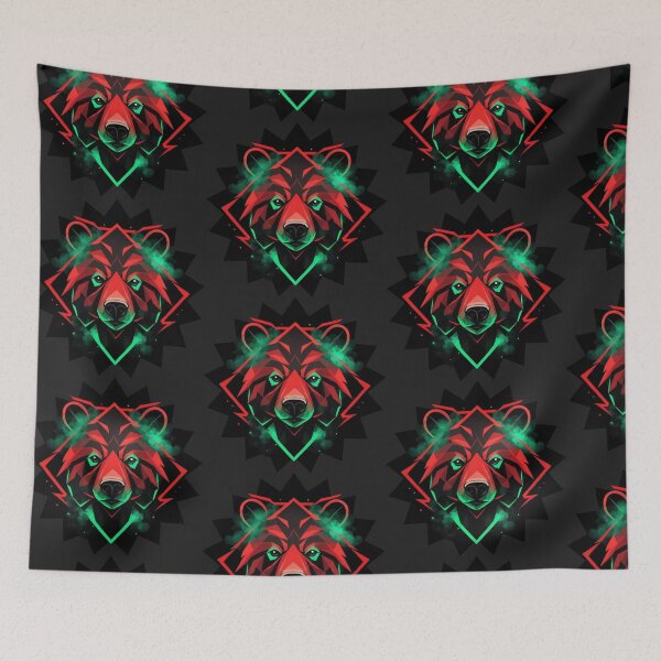 Item preview, Geometric Neon Bear designed and sold by dom-sien-sh.