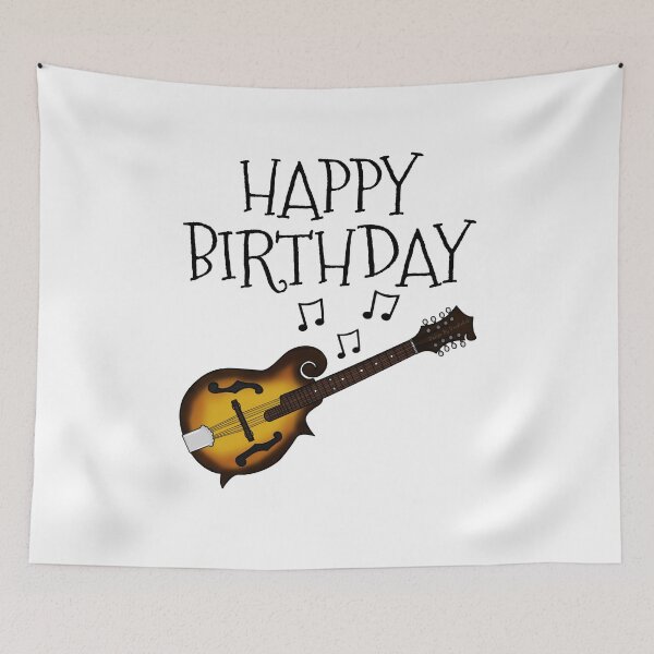 Item preview, Mandolin Happy Birthday Mandolinist Folk Musician designed and sold by doodlerob.