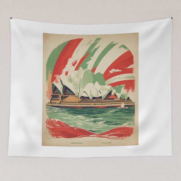 Artikelvorschau, Sydney Opera House Australien Tourismus Vintage Poster 3 entworfen und verkauft von TravelersGems.