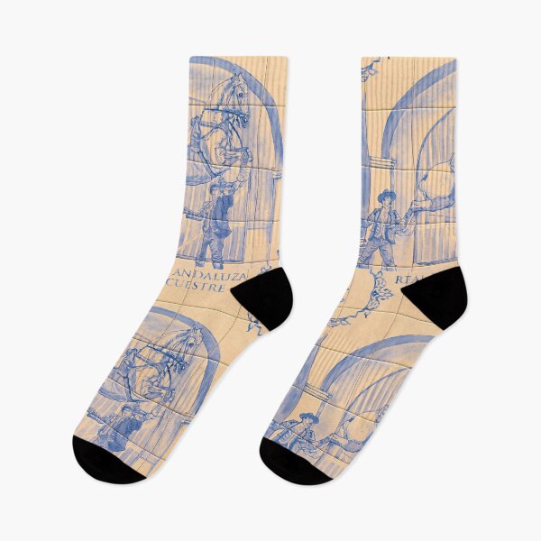 Item preview, Equestrian School Blue and White Tiles Jerez designed and sold by eddiebarronshop.