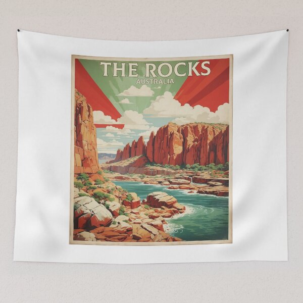 Artikelvorschau, The Rocks Australia Tourism Vintage Poster entworfen und verkauft von TravelersGems.