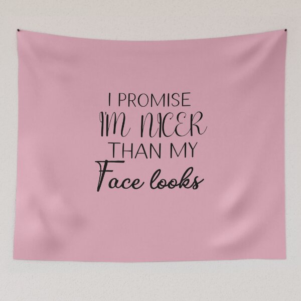 Item preview, Im Nicer Than My Face Looks Funny Sarcastic Shirts For Women Mom Humor Tshirt designed and sold by Dzeery.