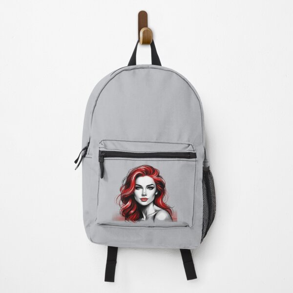 Item preview, Scarlet Elegance - Bold Red Hair Illustration designed and sold by RuyaFab.