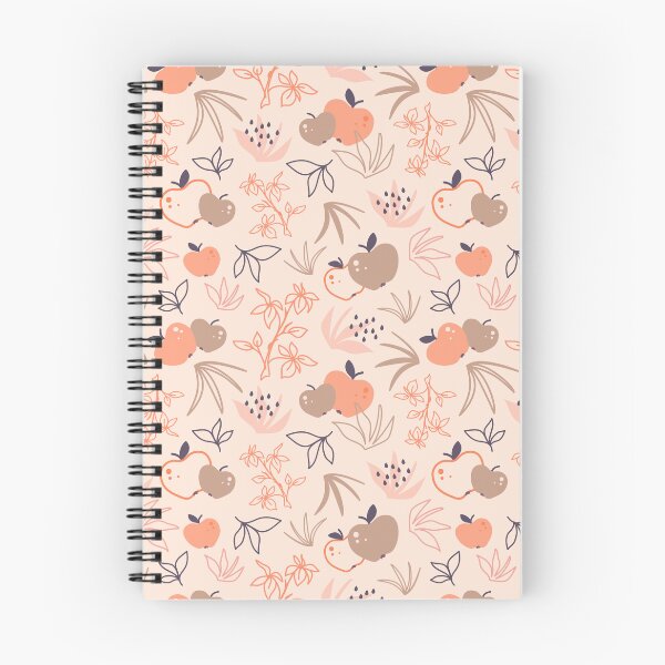 Item preview, Apple garden seamless pattern on peach fuzz orange designed and sold by Emoke Horvath.