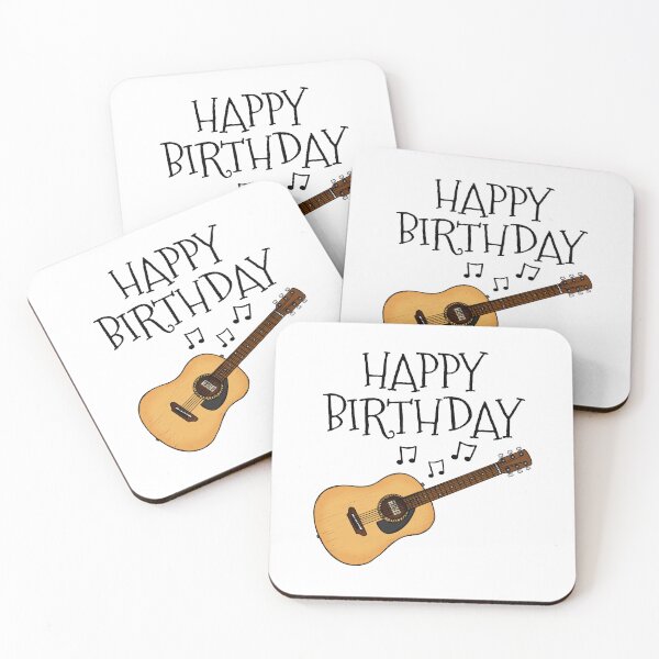 Item preview, Acoustic Guitar Happy Birthday Guitarist Musician designed and sold by doodlerob.