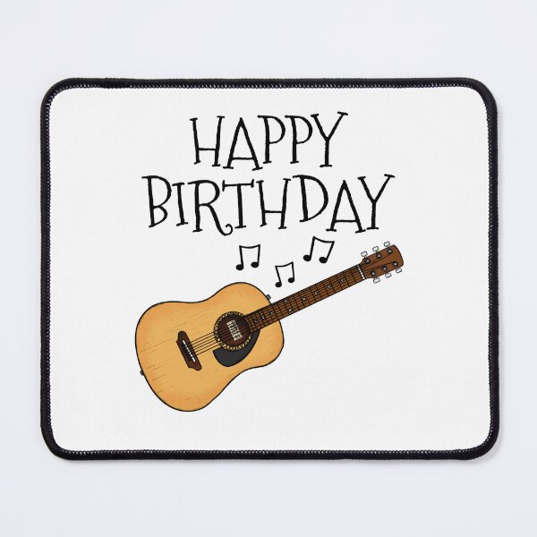 Item preview, Acoustic Guitar Happy Birthday Guitarist Musician designed and sold by doodlerob.