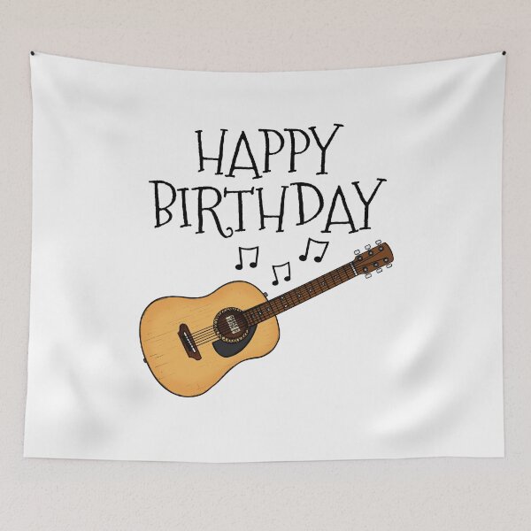 Item preview, Acoustic Guitar Happy Birthday Guitarist Musician designed and sold by doodlerob.