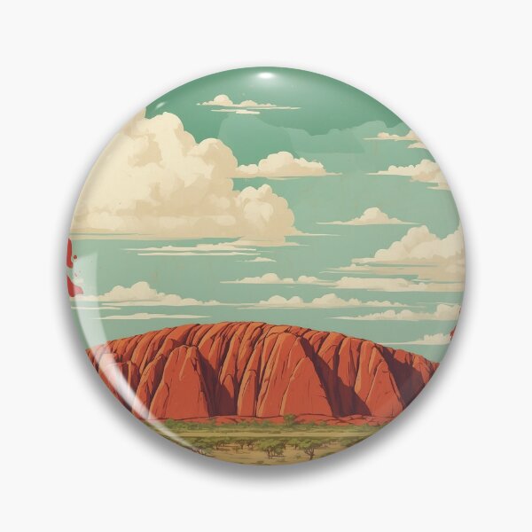 Item preview, Uluru Australia Tourism Vintage Poster 4 designed and sold by TravelersGems.