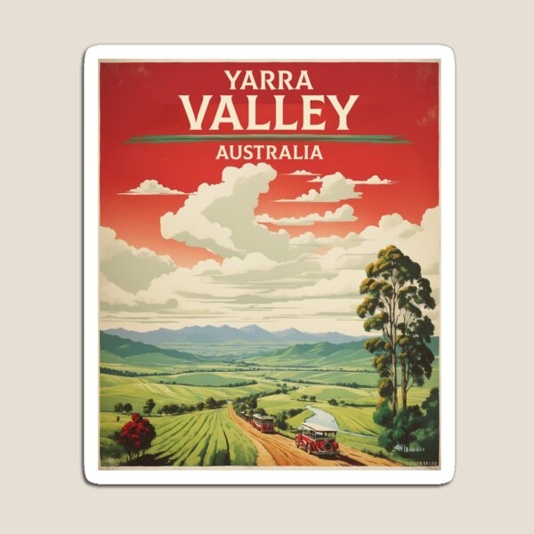 Item preview, Affiche vintage de tourisme de Yarra Valley Australie designed and sold by TravelersGems.