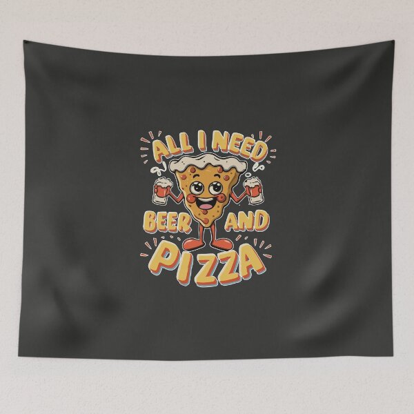 Item preview, ALL I NEED IS BEER AND PIZZA designed and sold by NebulaWhimsy.