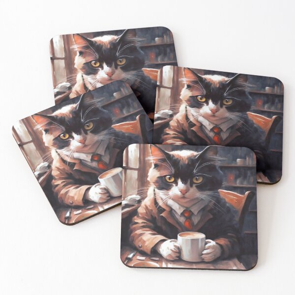 Item preview, The cat drinks coffee designed and sold by M-Y-A-R-T-.