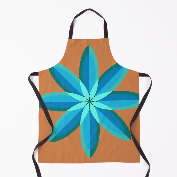 Item preview, Origami, blossom, star, blue, green, turquoise on terracotta designed and sold by nun-design.
