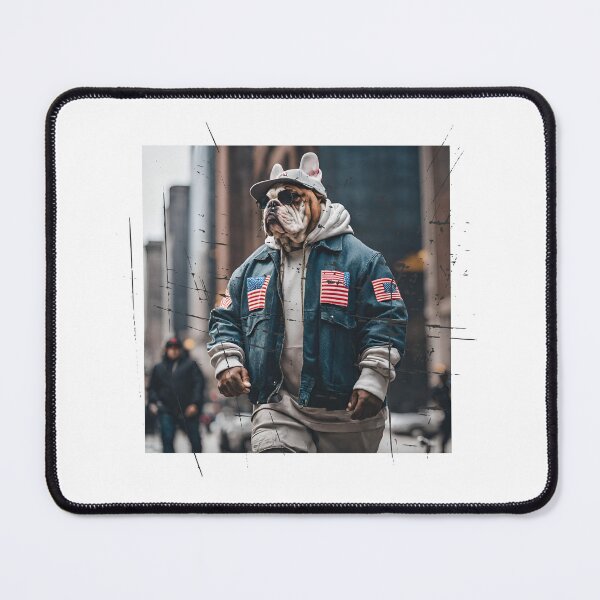 Item preview, Hiphop bulldog in big city - dog designed and sold by coolvibes-shop.