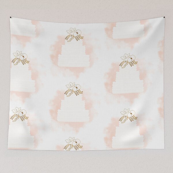 Item preview, Peach and White Color Wedding Bridal Style Cake designed and sold by Angela Cini.