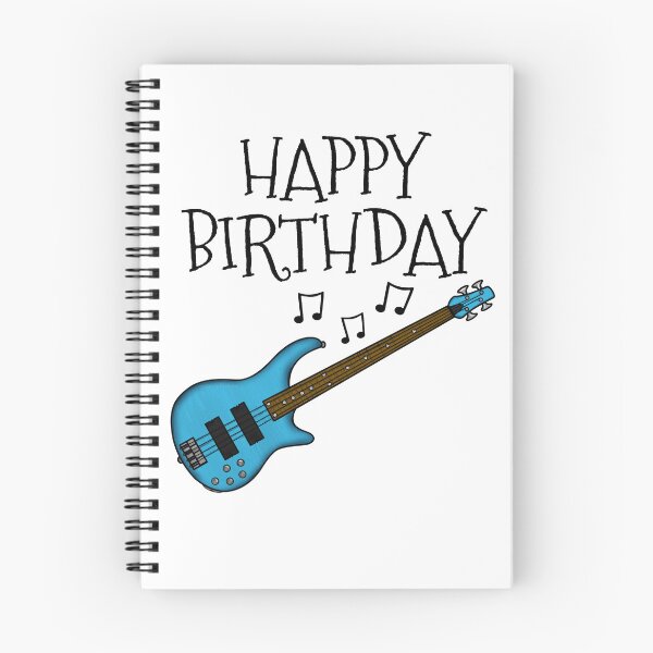 Item preview, Bass Guitar Happy Birthday Bassist Musician (Blue) designed and sold by doodlerob.