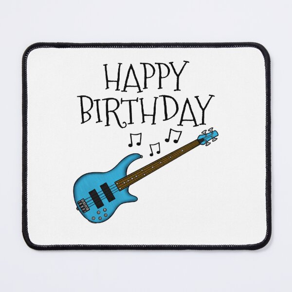 Item preview, Bass Guitar Happy Birthday Bassist Musician (Blue) designed and sold by doodlerob.