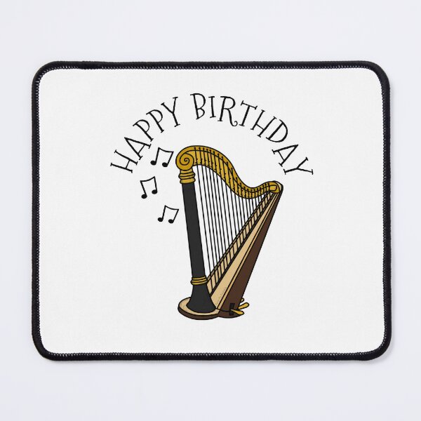 Item preview, Harp Happy Birthday Harpist String Musician designed and sold by doodlerob.
