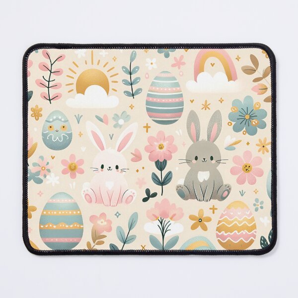 Item preview, Easter-Themed Pattern with Bunnies and Eggs designed and sold by ImagineCorner.