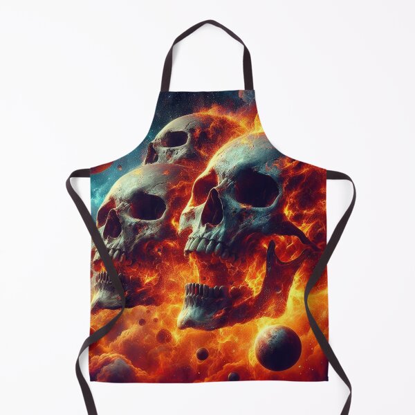 Item preview, Three Burning Skulls in Outer Space designed and sold by CailaStyle.