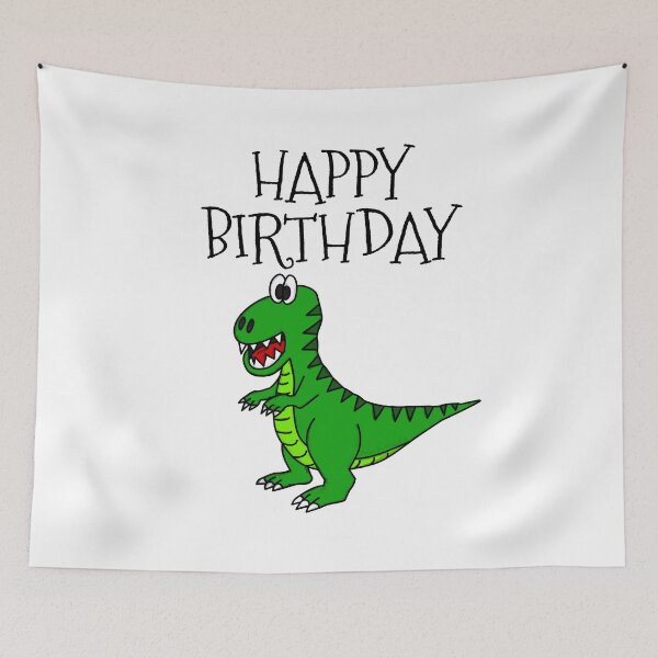 Artikelvorschau, T-Rex-Dinosaurier alles Gute zum Geburtstag entworfen und verkauft von doodlerob.