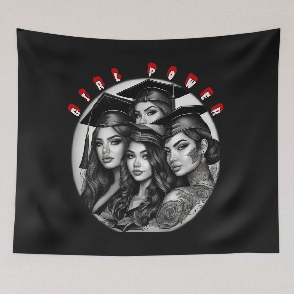 Item preview, Girl power, tattooed green eyed strong women graduates designed and sold by sailorsam1805.