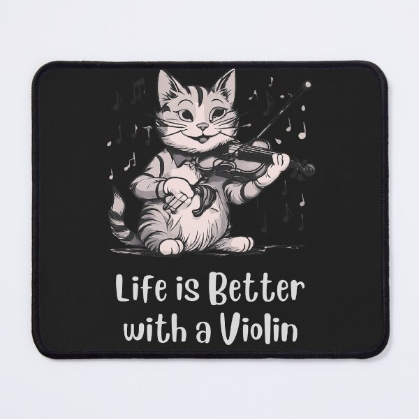 Item preview, Life is Better with a Violin, Musical Cat Playing the Violin designed and sold by Urban-Celt.