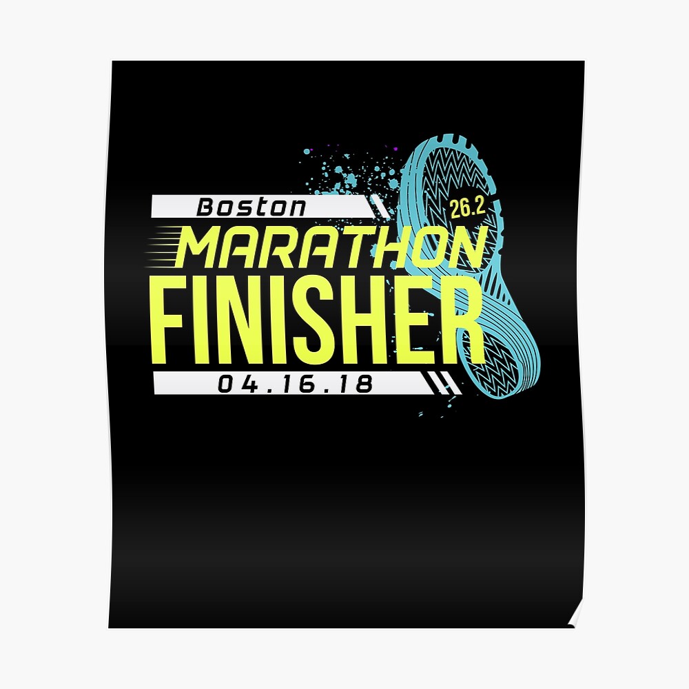 "Boston Marathon 2018" Poster by oddduckshirts Redbubble