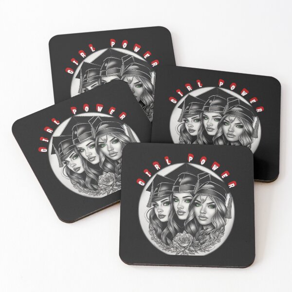 Item preview, Girl power, cool tattooed green eyed women graduates designed and sold by sailorsam1805.