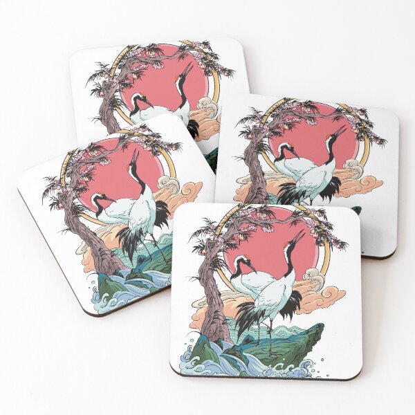 Item preview, Two cranes on pinetree looking sun designed and sold by Cwal-It-T.