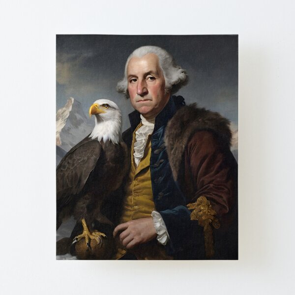 "George Washington With a Bald Eagle" Mounted Print for Sale by Jim LaFleur