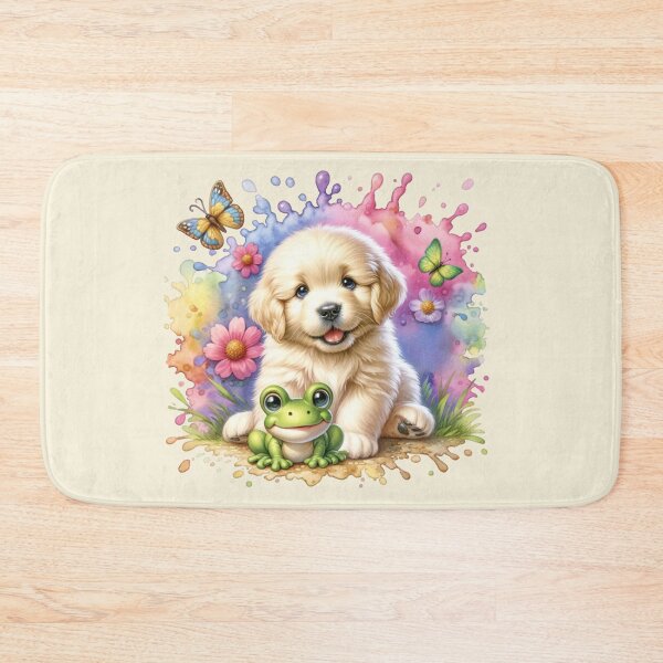 Item preview, Golden Retriever Spring Splash designed and sold by critterpatchusa.