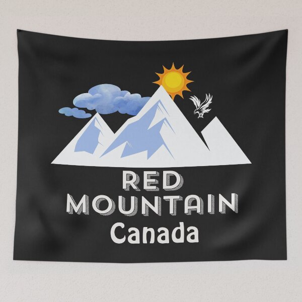Item preview,  Red Mountain Canada. White text. Gift Ideas For The Ski Enthusiast. designed and sold by LindaLG.