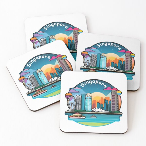 Item preview, Singapore Landmarks A Vintage Minimalist Journey designed and sold by HamzaStore15.