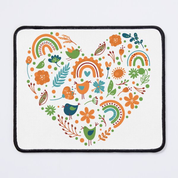 Item preview, Heart-Shaped Products with Artistic Flower, Rainbow, and Plant Motifs - Unique and Stylish Designs for Every Occasion designed and sold by KirtidaOrg.