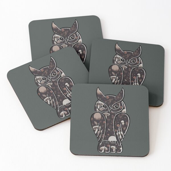 Item preview, Dark Cottagecore Owl Witchy Forest Wallpaper designed and sold by CaptainNemo21.